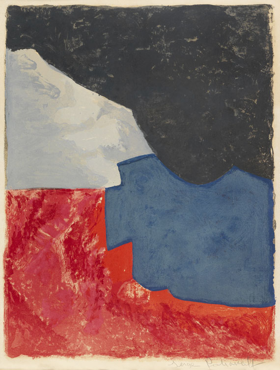 Poliakoff - Composition rouge, grise et noire