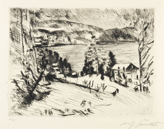 Lovis Corinth - Gebirgsee (Walchensee im Winter)