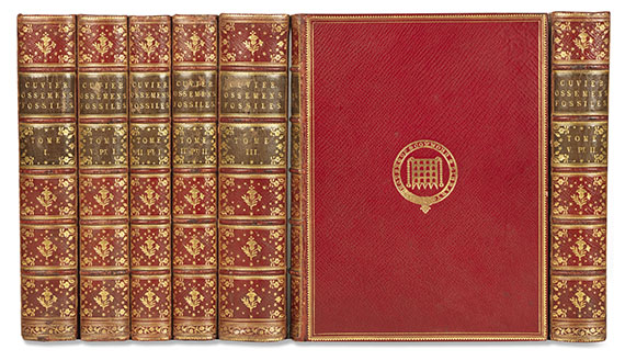 Georges Cuvier - Recherches sur les ossemens fossiles. 7 Bde. - 