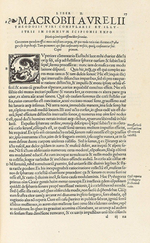 Ambrosius Theodosius Macrobius - In somnium, 1526.  - Vorgeb.: Tacitus, Historia Augusta actionum. 1519. - 