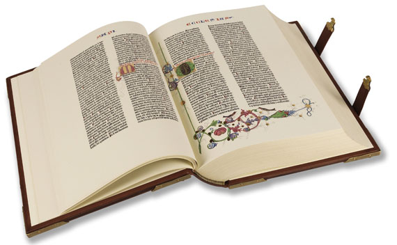   - Gutenberg-Bibel. 2 Werke + Kommentarband. - 