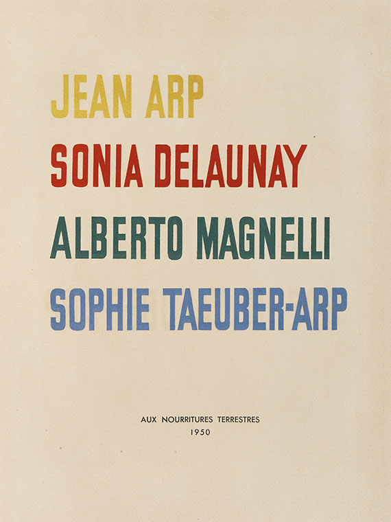 Hans (Jean) Arp - Album Arp, Delaunay u. a. - 