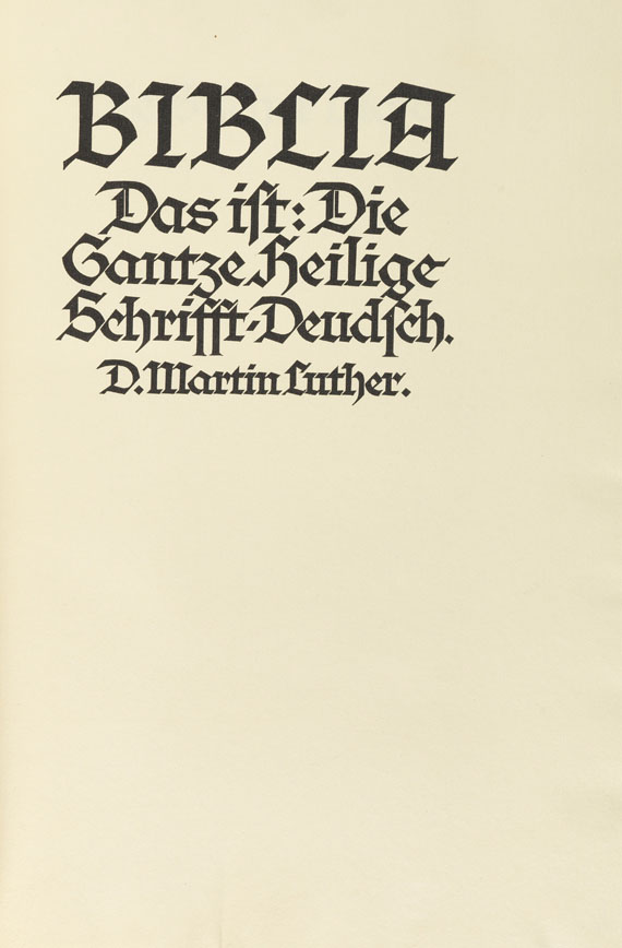   - Biblia Germanica. 5 Bde. Bremer Presse, 1926. - 