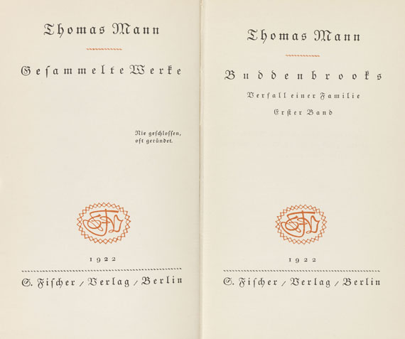 Thomas Mann - Gesammelte Werke. 10 Bde.