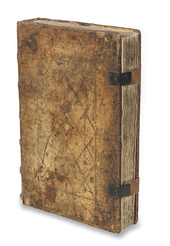  Biblia latina - Sensenschmidt-Bibel, mit Barock-Buchständer. - 