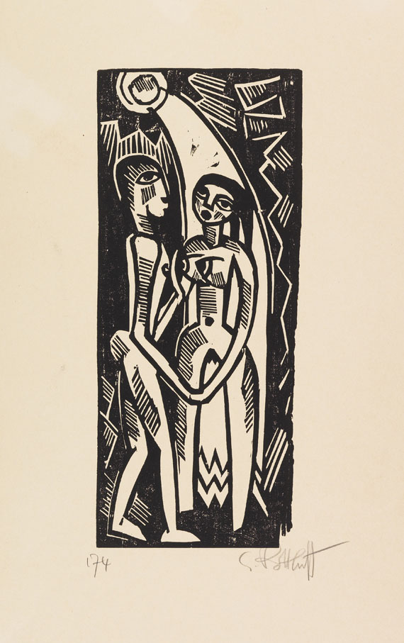 Karl Schmidt-Rottluff - Mann und Frau im Mondschein