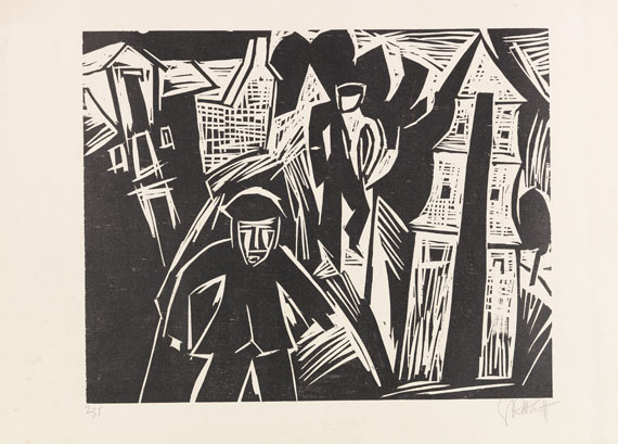 Karl Schmidt-Rottluff - Straßenszene