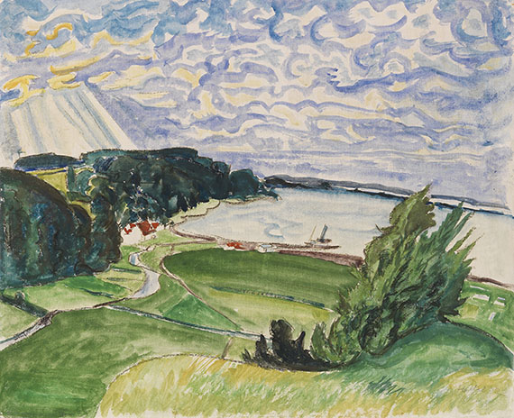 Erich Heckel - Blick auf Au und Förde