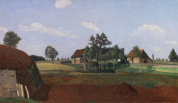 Otto Modersohn - Sommertag im Moor (Erdhütte im Moor)