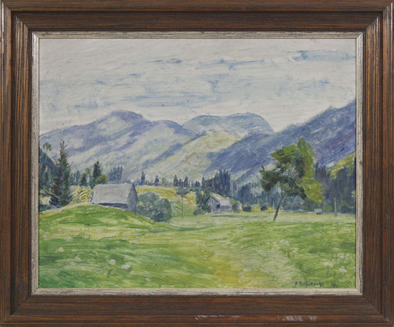 Otto Modersohn - Lichter Sommertag im Allgäu (Unterjoch bei Hindelang) - Frame image