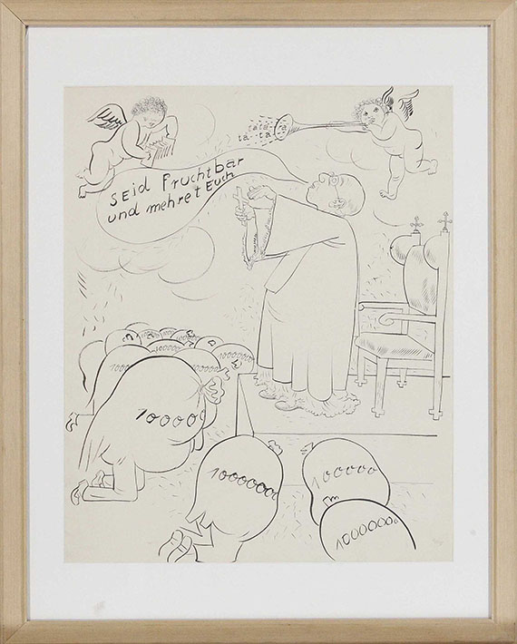 George Grosz - Seid fruchtbar und mehret euch - Die Religion muss dem Volke erhalten bleiben - Frame image