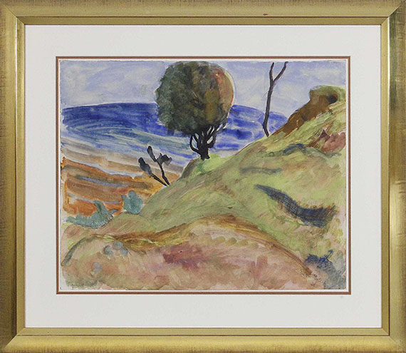 Erich Heckel - Baum am Ufer - Frame image