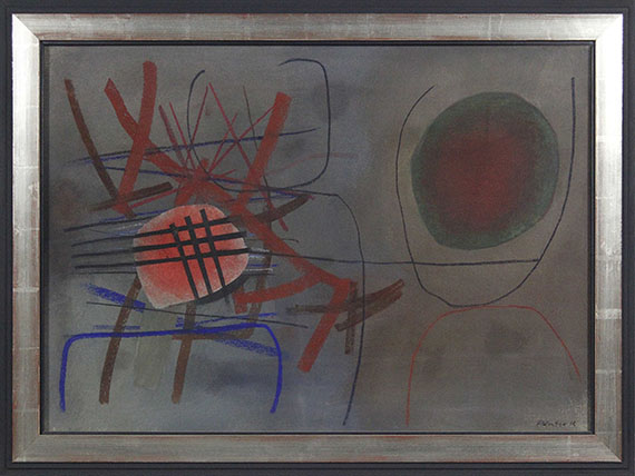 Fritz Winter - Übergittertes Rot - Frame image