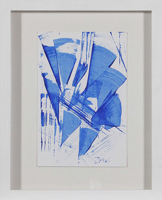 Herbert Zangs - Ohne Titel (Scheibenwischer, weit gezogen) - Frame image