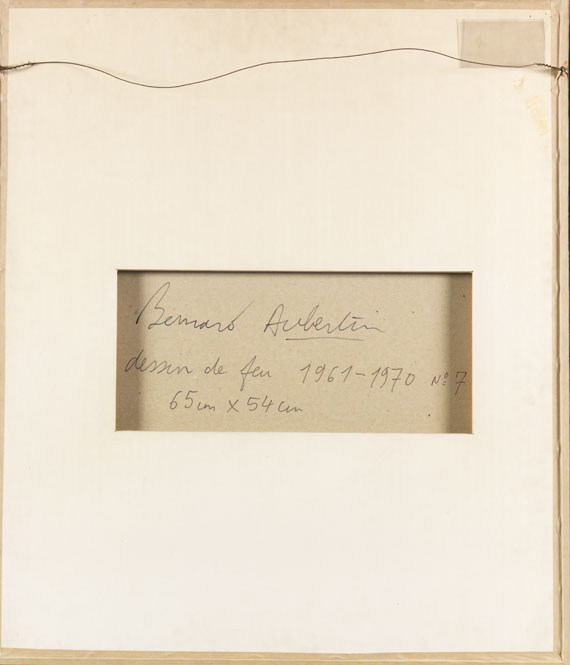 Bernard Aubertin - Dessin de feu No 7 - Back side