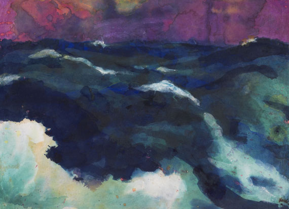 Emil Nolde - Hohe See unter violettem Himmel