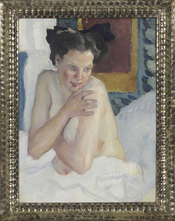 Leo Putz - Erwachen (Sitzender Halbakt) - Frame image