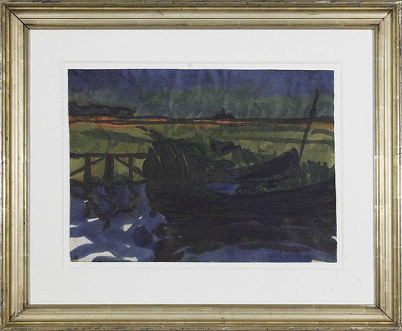 Emil Nolde - Marschlandschaft mit Fischerbooten - Frame image