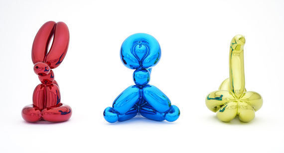 Jeff Koons - Balloon Rabbit (Red). Balloon Monkey (Blue). Balloon Swan (Yellow) - 