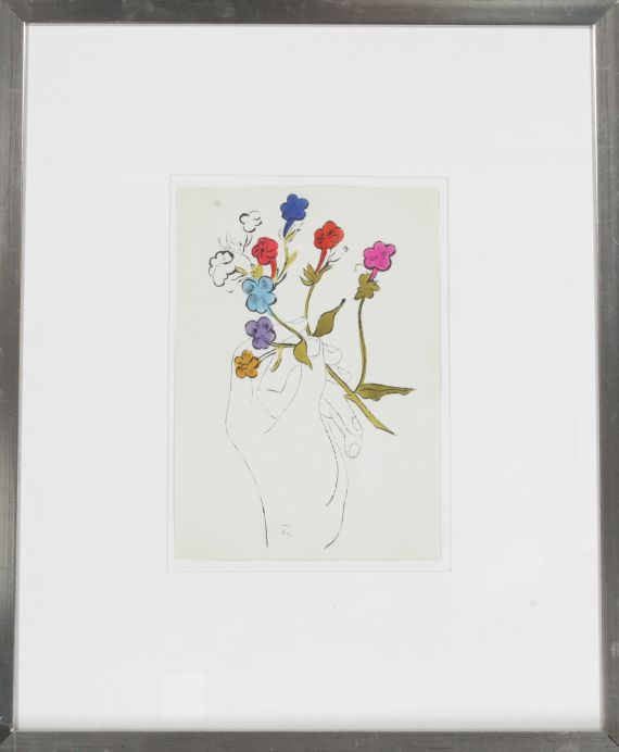 Andy Warhol - Hand and Flowers - Frame image