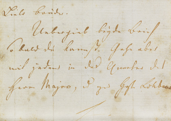 Friedrich von Schiller - Eigh. Brief an W. Reinwald