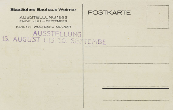 Wolfgang Molnar - Bauhaus-Postkarte - 