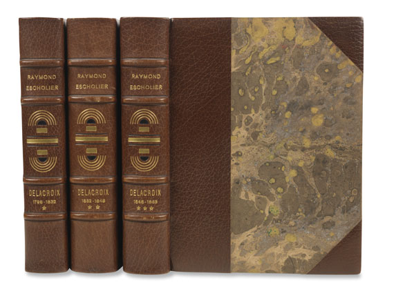 Delacroix, Eugene - Delacroix, 3 Bände,  dazu 4 Beigaben