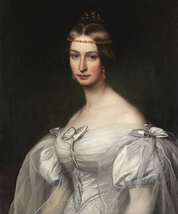 Friedrich Dürck - Bildnis der Caroline Krafft, geb. Platner (1811-1873)