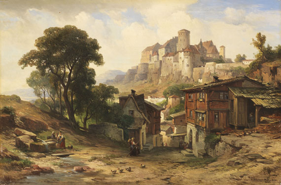 Albert Emil Kirchner - Ansicht von Schloss Burghausen an der Salzach