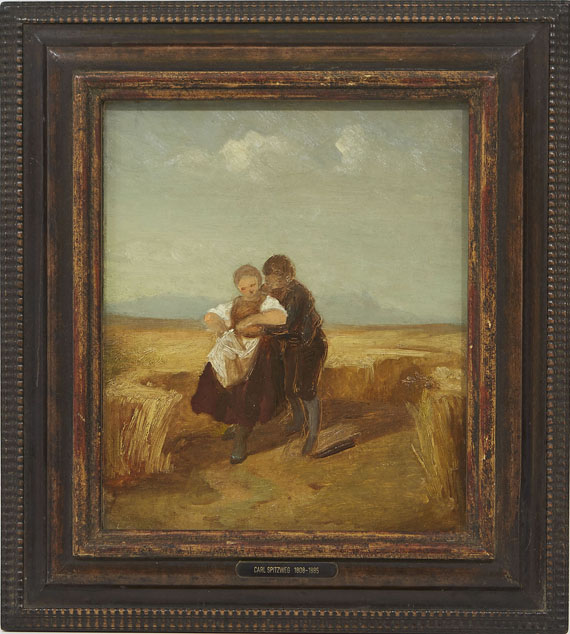 Carl Spitzweg - Bub und Mädchen im Kornfeld - Frame image