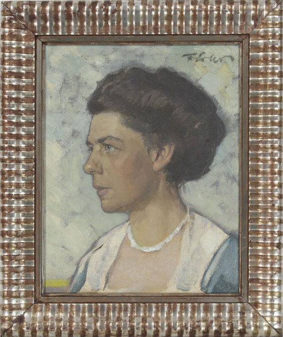 Fritz Erler - Bildnis von Olga Erler - Frame image