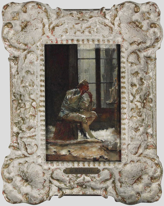 Gotthardt Kuehl - Der Flötenspieler - Frame image