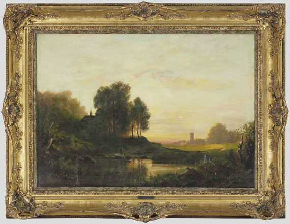 August Seidel - Abendlandschaft - Frame image