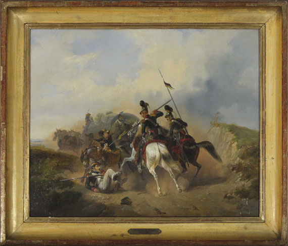 Heinrich Ambros Eckert - Überfallsszene - Frame image