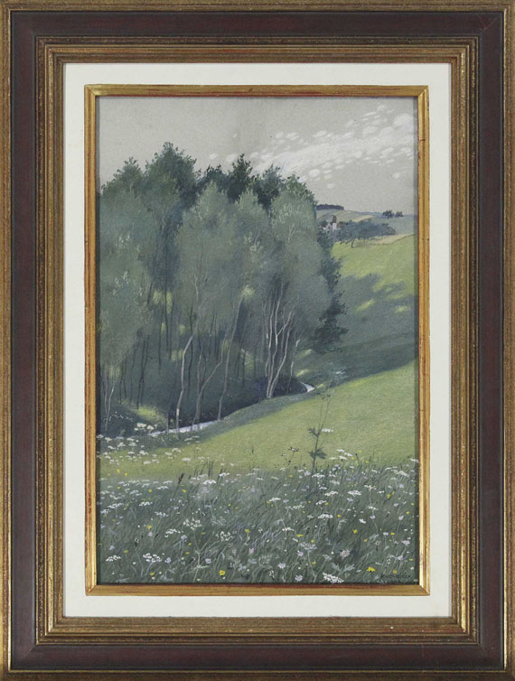 Rudolf Sieck - Frühlingswiese (Bächlein) - Frame image