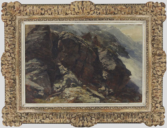 Edward Theodore Compton - (Zugeschrieben) - Hochgebirgsstudie - Frame image