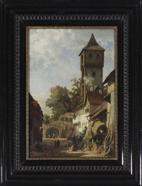 Karl Weysser - Süddeutsches Städtchen im Sommer - Frame image