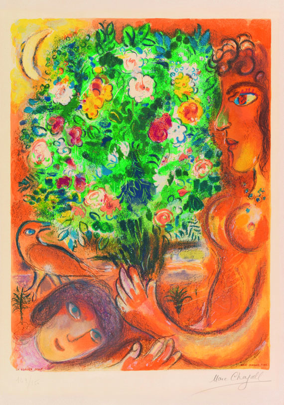 Marc Chagall - Frau mit Strauß (aus: Nizza und die Côte d