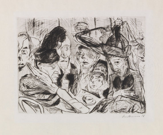 Max Beckmann - Café (im Vordergrund zwei alte Frauen)