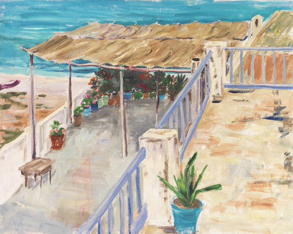 Arnold Balwé - Terrasse am Meer