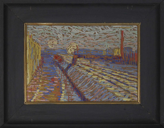 Arthur Segal - Bahndamm im Schnee - Frame image