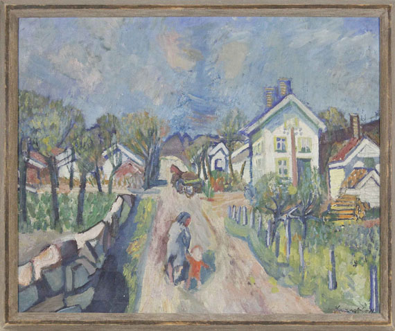 Bruno Krauskopf - Dorfstraße im Sommer - Frame image