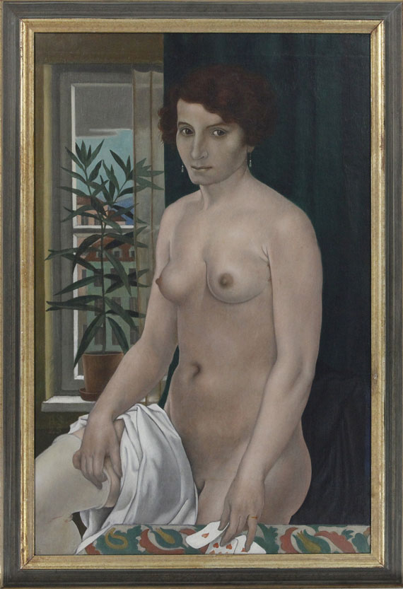 Bruno Paul Seener - Kartenlegender Akt am Fenster (Renaissance) - Frame image
