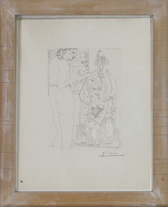 Pablo Picasso - Modèle et Sculpture surréaliste - Frame image