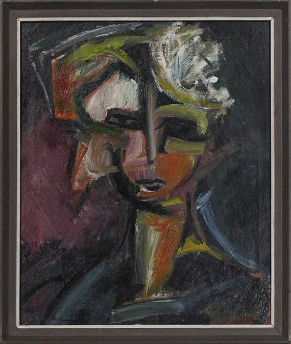 Bruno Krauskopf - Weiblicher Kopf mit einer Blüte im Haar - Frame image