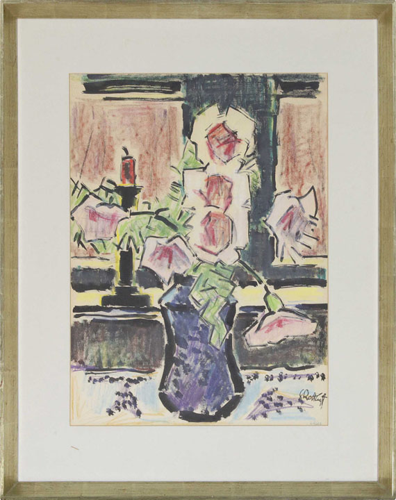 Karl Schmidt-Rottluff - Blumenstillleben mit Malven - Frame image