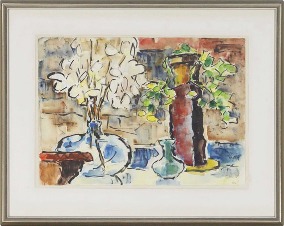 Karl Schmidt-Rottluff - Silberlinge und Campanula - Frame image