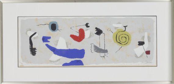 Willi Baumeister - Schwebend. Fries mit gelber Spirale - Frame image