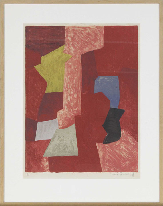 Serge Poliakoff - Composition rouge, jaune et bleue - Frame image