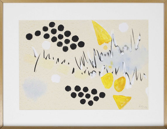 Ernst Wilhelm Nay - Komposition mit schwarzen Punkten - Frame image